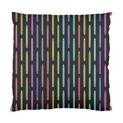 Pencil Stationery Rainbow Vertical Color Standard Cushion Case (two Sides) by Mariart