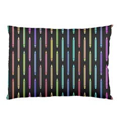 Pencil Stationery Rainbow Vertical Color Pillow Case by Mariart