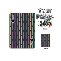 Pencil Stationery Rainbow Vertical Color Playing Cards 54 (mini)  by Mariart