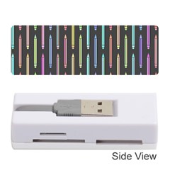 Pencil Stationery Rainbow Vertical Color Memory Card Reader (stick)  by Mariart