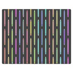 Pencil Stationery Rainbow Vertical Color Double Sided Flano Blanket (medium)  by Mariart