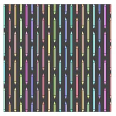 Pencil Stationery Rainbow Vertical Color Large Satin Scarf (square) by Mariart