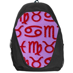 Illustrated Zodiac Red Purple Star Backpack Bag by Mariart