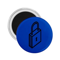 Padlock Love Blue Key 2 25  Magnets by Mariart