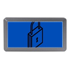 Padlock Love Blue Key Memory Card Reader (mini) by Mariart