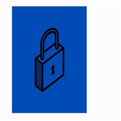 Padlock Love Blue Key Large Garden Flag (two Sides)