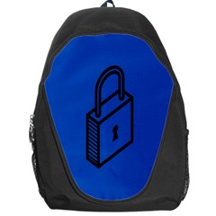 Padlock Love Blue Key Backpack Bag by Mariart