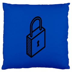 Padlock Love Blue Key Standard Flano Cushion Case (two Sides) by Mariart