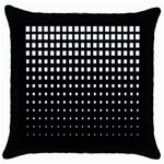 Plaid White Black Throw Pillow Case (Black) Front