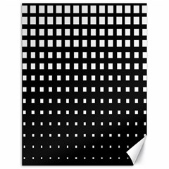 Plaid White Black Canvas 18  X 24   by Mariart