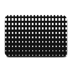 Plaid White Black Plate Mats by Mariart