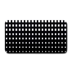 Plaid White Black Medium Bar Mats