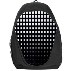 Plaid White Black Backpack Bag by Mariart