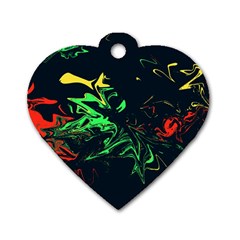 Colors Dog Tag Heart (one Side) by Valentinaart