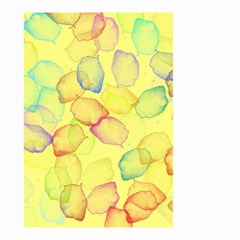 Watercolors On A Yellow Background                Small Garden Flag by LalyLauraFLM