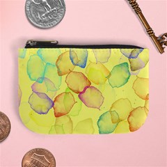 Watercolors On A Yellow Background          Mini Coin Purse by LalyLauraFLM