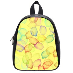 Watercolors On A Yellow Background                School Bag (small) by LalyLauraFLM