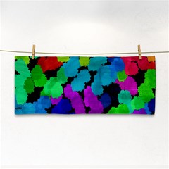 Colorful Strokes On A Black Background               Hand Towel by LalyLauraFLM