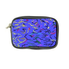 Paint Strokes On A Blue Background         Coin Purse by LalyLauraFLM