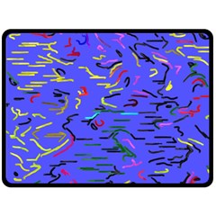 Paint Strokes On A Blue Background             Plate Mat by LalyLauraFLM