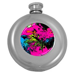 Colors Round Hip Flask (5 Oz) by Valentinaart