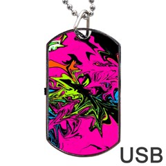 Colors Dog Tag Usb Flash (one Side) by Valentinaart