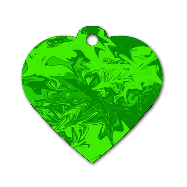 Colors Dog Tag Heart (One Side)