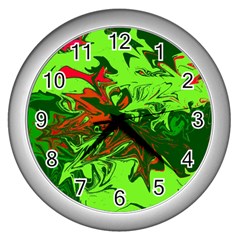 Colors Wall Clocks (silver)  by Valentinaart