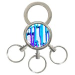 Blue watercolors               3-Ring Key Chain Front