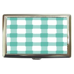 Plaid Blue Green White Line Cigarette Money Cases