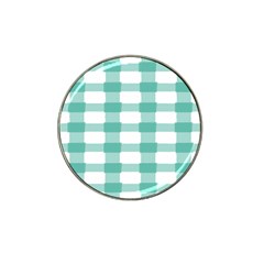 Plaid Blue Green White Line Hat Clip Ball Marker (10 Pack) by Mariart