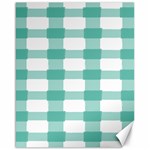 Plaid Blue Green White Line Canvas 16  x 20   15.75 x19.29  Canvas - 1