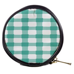 Plaid Blue Green White Line Mini Makeup Bags by Mariart