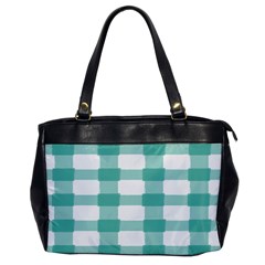 Plaid Blue Green White Line Office Handbags by Mariart