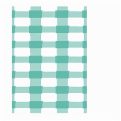 Plaid Blue Green White Line Large Garden Flag (two Sides) by Mariart