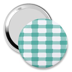 Plaid Blue Green White Line 3  Handbag Mirrors by Mariart