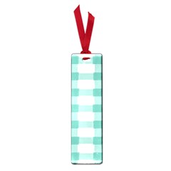 Plaid Blue Green White Line Small Book Marks by Mariart