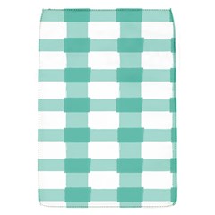 Plaid Blue Green White Line Flap Covers (s)  by Mariart