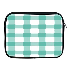 Plaid Blue Green White Line Apple Ipad 2/3/4 Zipper Cases by Mariart