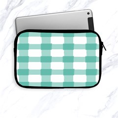 Plaid Blue Green White Line Apple Ipad Mini Zipper Cases by Mariart