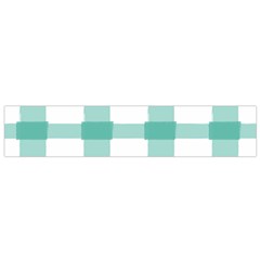 Plaid Blue Green White Line Flano Scarf (small) by Mariart