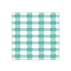 Plaid Blue Green White Line Satin Bandana Scarf by Mariart