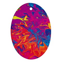 Colors Oval Ornament (two Sides)