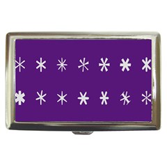 Purple Flower Floral Star White Cigarette Money Cases