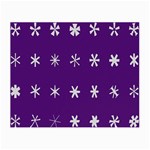 Purple Flower Floral Star White Small Glasses Cloth (2-Side) Front