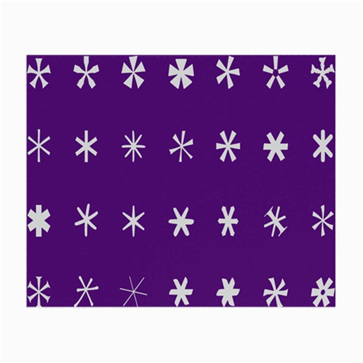 Purple Flower Floral Star White Small Glasses Cloth (2-Side)