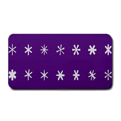 Purple Flower Floral Star White Medium Bar Mats