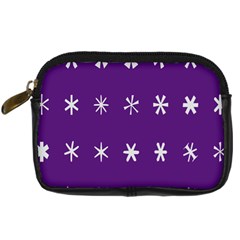 Purple Flower Floral Star White Digital Camera Cases