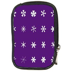 Purple Flower Floral Star White Compact Camera Cases