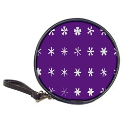 Purple Flower Floral Star White Classic 20-CD Wallets